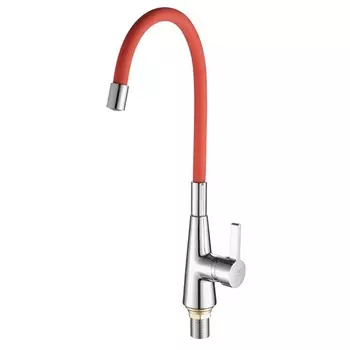 Смеситель Fashun A4153+B06 для кухни хром/красный