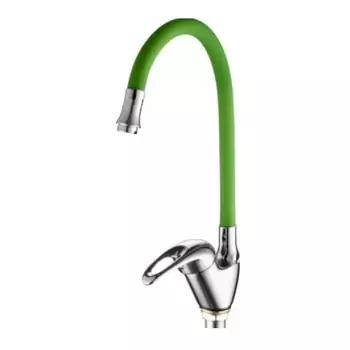 Смеситель Fashun A4403+A7251 для кухни хром/зеленый