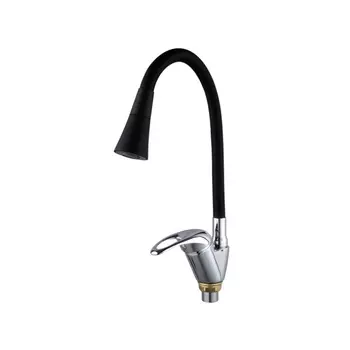 Смеситель Fashun A4403+A7350 для кухни хром/черный