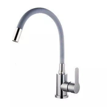 Смеситель Fashun A54101-12 для кухни сатин/серый