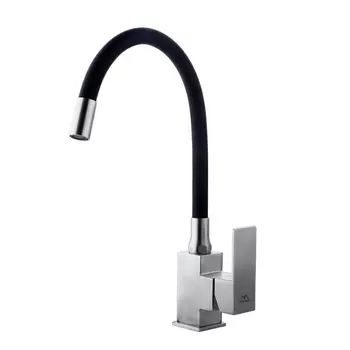 Смеситель Fashun A54302-7 для кухни сатин/черный