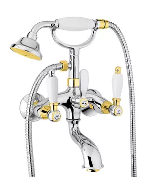 Смеситель Fiore Coloniale 02CO0600 для ванны с душем хром/золото
