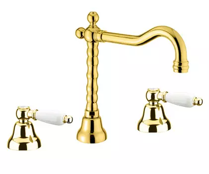 Смеситель Fiore Coloniale 02OO0637 для раковины с донным клапаном золото