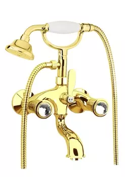 Смеситель Fiore Gioielli Sky Swarovski 13OO0600 для ванны с душем золото