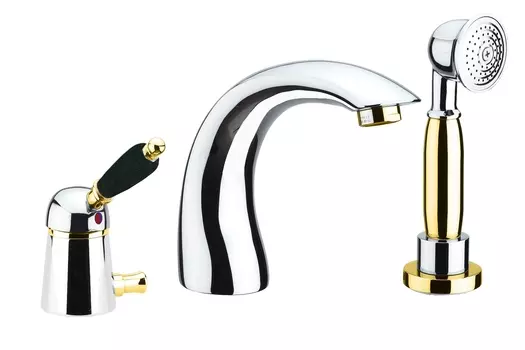 Смеситель Fiore Imperial Black 89CO5105 на борт ванны хром/золото