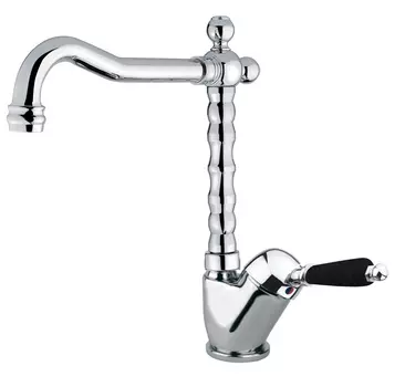 Смеситель Fiore Imperial Black 89CR2245 для раковины с донным клапаном