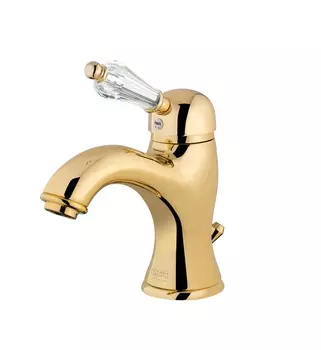 Смеситель Fiore Imperial Sky Swarovski 82OO5221 для раковины с донным клапаном золото