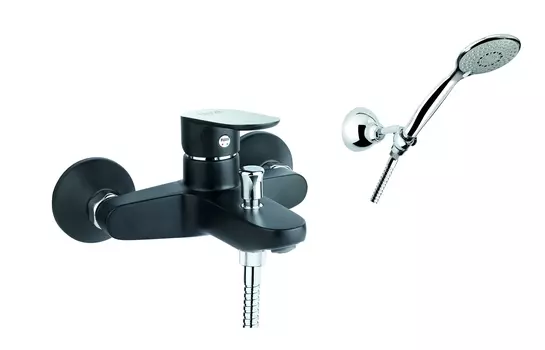 Смеситель Fiore Kevon Chic 81BX8150 для ванны с душем хром/черный