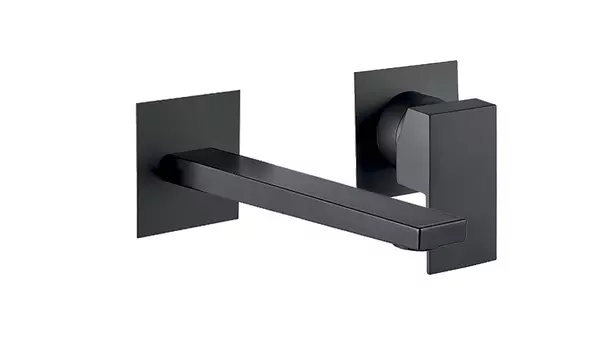 Смеситель Fiore Kube 100NN7597 для раковины настенный с донным клапаном черный