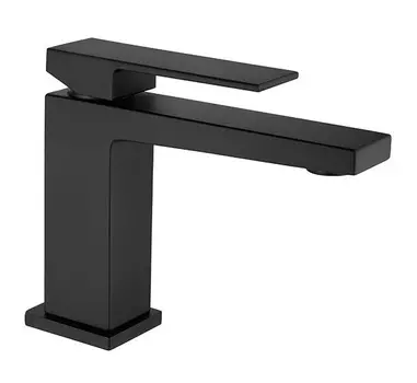 Смеситель Fiore Kube 100NN8515 для раковины с донным клапаном черный