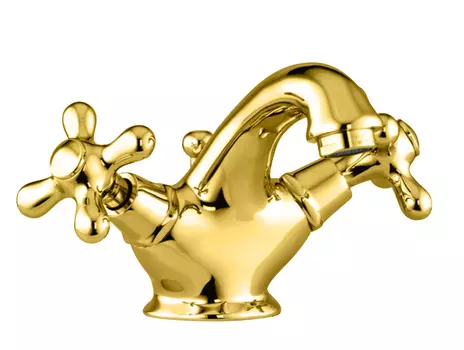 Смеситель Fiore Margot 26OO0622 для раковины с донным клапаном золото