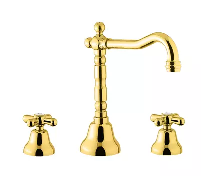 Смеситель Fiore Margot 26OO0637 для раковины с донным клапаном золото