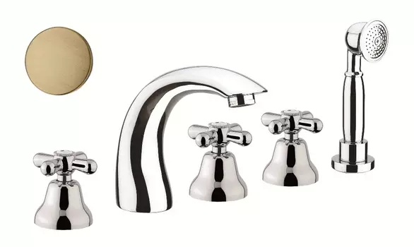 Смеситель Fiore Margot 26ZZ0608 на борт ванны бронза