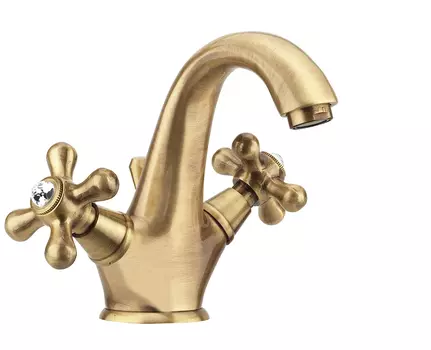 Смеситель Fiore Margot Sky Swarovski 01ZZ0623 для раковины с донным клапаном бронза