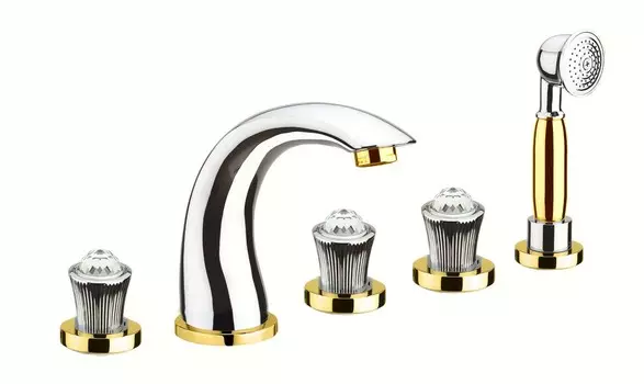 Смеситель Fiore Venere Sky Swarovski 13CO0608 на борт ванны хром/золото