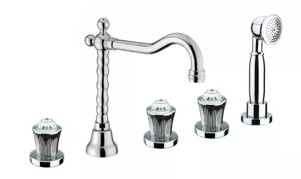 Смеситель Fiore Venere Sky Swarovski 13CR0607 на борт ванны