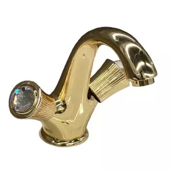 Смеситель Fiore Venere Sky Swarovski 13OO0623 для раковины с донным клапаном золото
