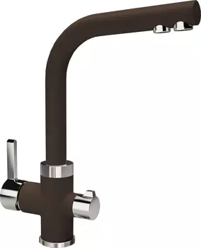 Смеситель Flortek Арес FK 334.19H.2123.303 для кухонной мойки, мокко
