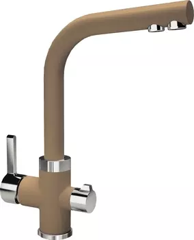 Смеситель Flortek Арес FK 334.19H.2123.306 для кухонной мойки, капучино