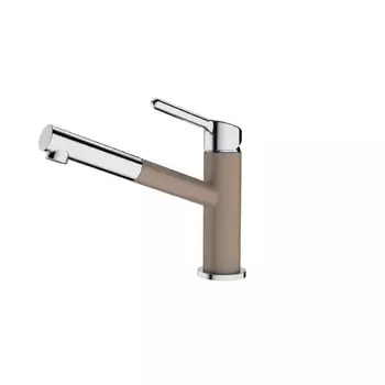 Смеситель Franke Orbit 115.0623.147 для кухонной мойки, с выдвижным шлангом, хром/миндаль