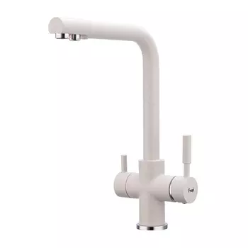 Смеситель Frap F4352-24 для кухни, с подключением к фильтру, молочный