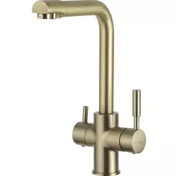 Смеситель Frap F4352-3 для кухни, с подключением к фильтру, золотой сатин