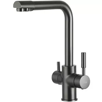Смеситель Frap F4352-9 для кухни, с подключением к фильтру, оружейная сталь