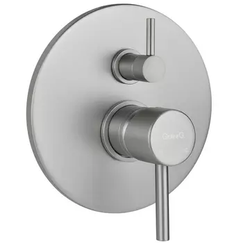 Смеситель для душа Giulini Futuro F6513-3NKO с переключателем на 3 потребителя никель матовый (F6564-3NKO)