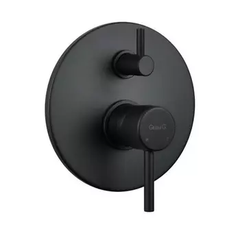 Смеситель для душа Giulini Futuro F6513-3NO с переключателем на 3 потребителя, черный матовый (F6564-3NO)