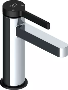 Смеситель GPD Gildo Colored MLB165-K-S для раковины хром/чёрный