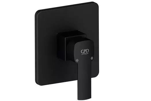 Смеситель GPD Pedra Colored MAD160-S для душа черный матовый