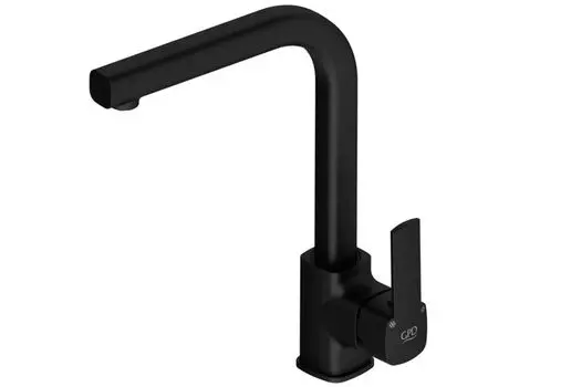 Смеситель GPD Pedra Colored MTE160-S для кухонной мойки черный матовый