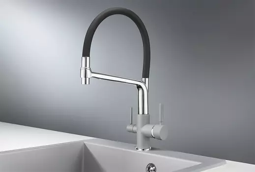 Смеситель Granula 0083 для кухонной мойки, алюминиум