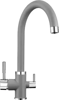 Смеситель Granula GR-2168 для кухонной мойки, алюминиум