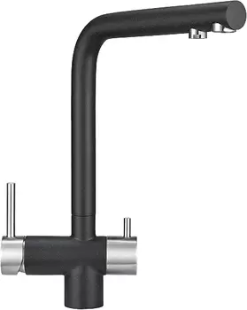 Смеситель Granula GR-2305 для кухонной мойки, черный