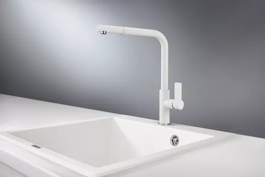 Смеситель Granula GR-2502 для кухонной мойки, арктик