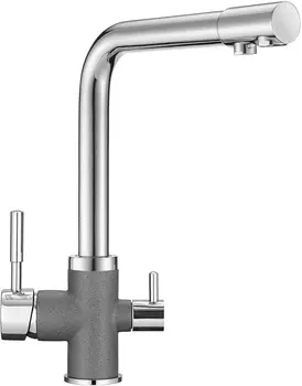 Смеситель Granula GR-3015 для кухонной мойки, графит