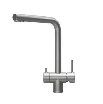 Смеситель Granula Kitchen Space 7011 для кухонной мойки, сталь матовая