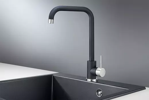Смеситель Granula ST-4033 для кухонной мойки, шварц