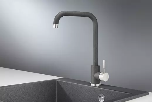 Смеситель Granula ST-4033 для кухонной мойки, графит