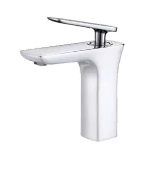 Смеситель Grocenberg GB1001N-WC для раковины, хром/белый