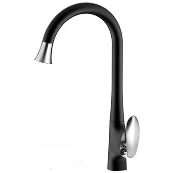 Смеситель Grocenberg GB40012 для кухни черный/хром