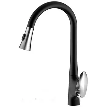 Смеситель Grocenberg GB40013 для кухни черный/хром