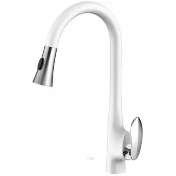 Смеситель Grocenberg GB40013 для кухни хром/белый