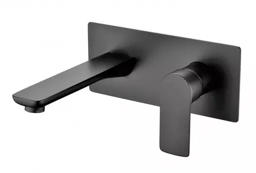 Смеситель Grocenberg GB599BL для раковины встраиваемый, черный матовый