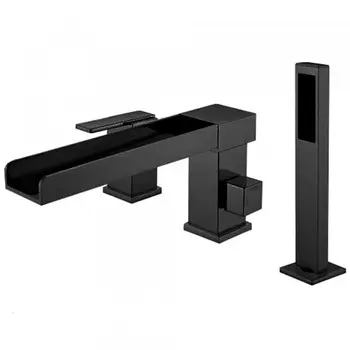 Смеситель Grocenberg GB6008-2BL на борт ванны, черный