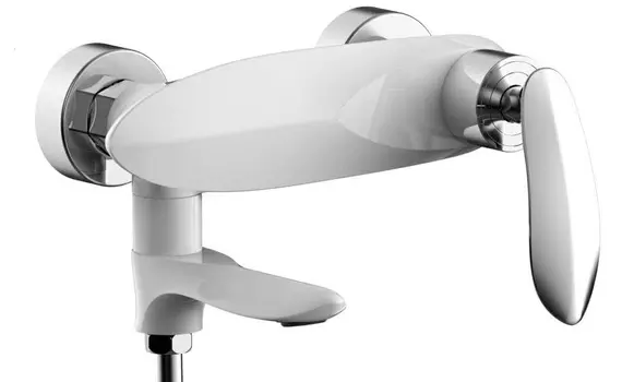 Смеситель Grocenberg GB8001WC для ванны хром/белый