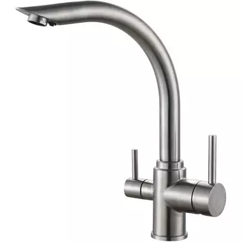 Смеситель Haiba HB70304 для кухни сталь