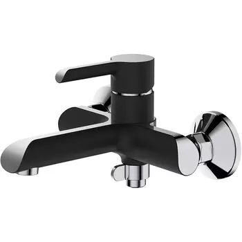 Смеситель Haiba HB805-7 HB60805-7 для ванны с душем, черный/ хром