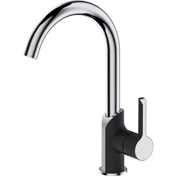 Смеситель Haiba HB805-7 HB70805-7 для кухни, черный/ хром